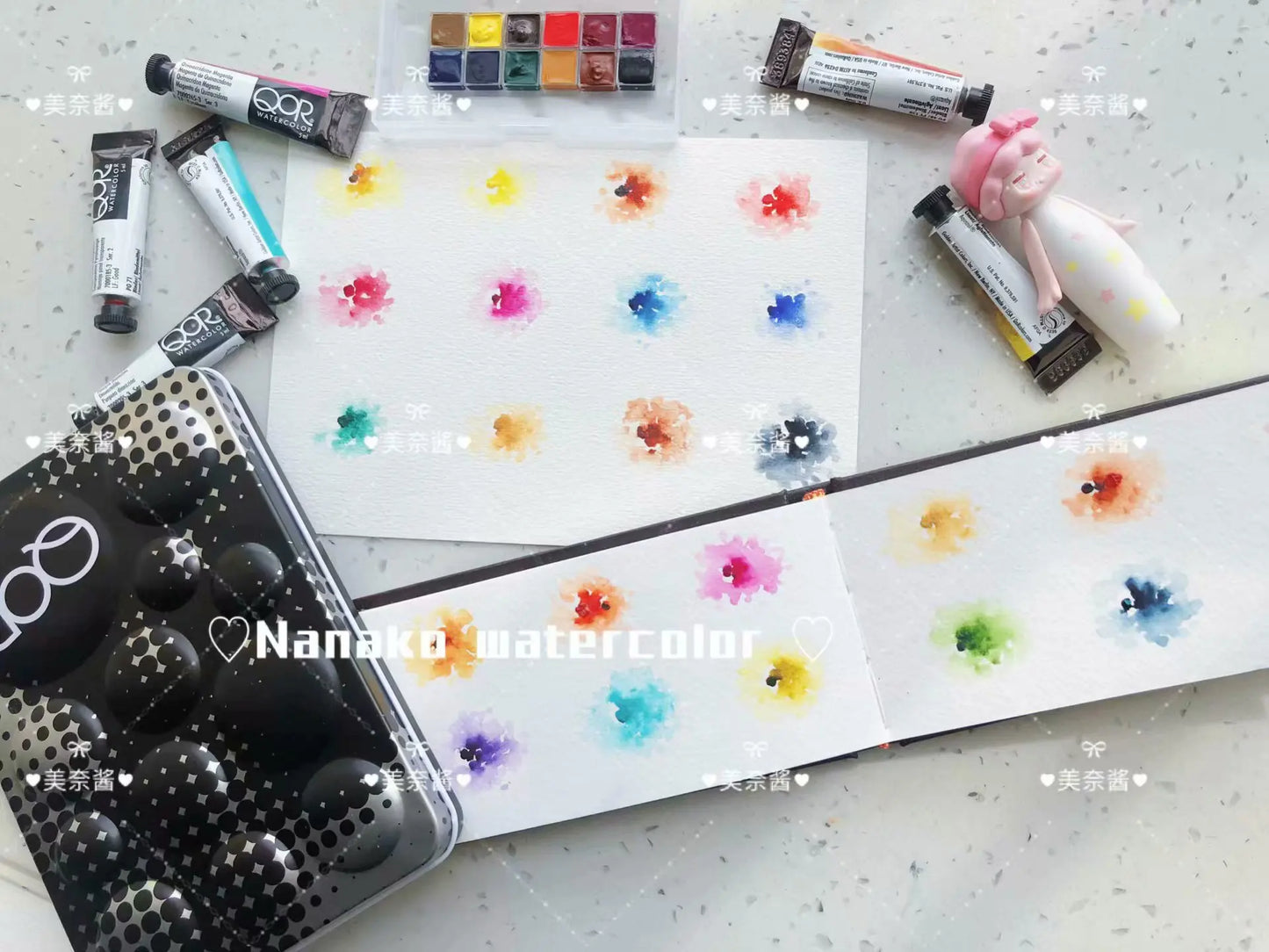 Hign-concerned QOR Watercolor Paints Set Aquarelle Palette