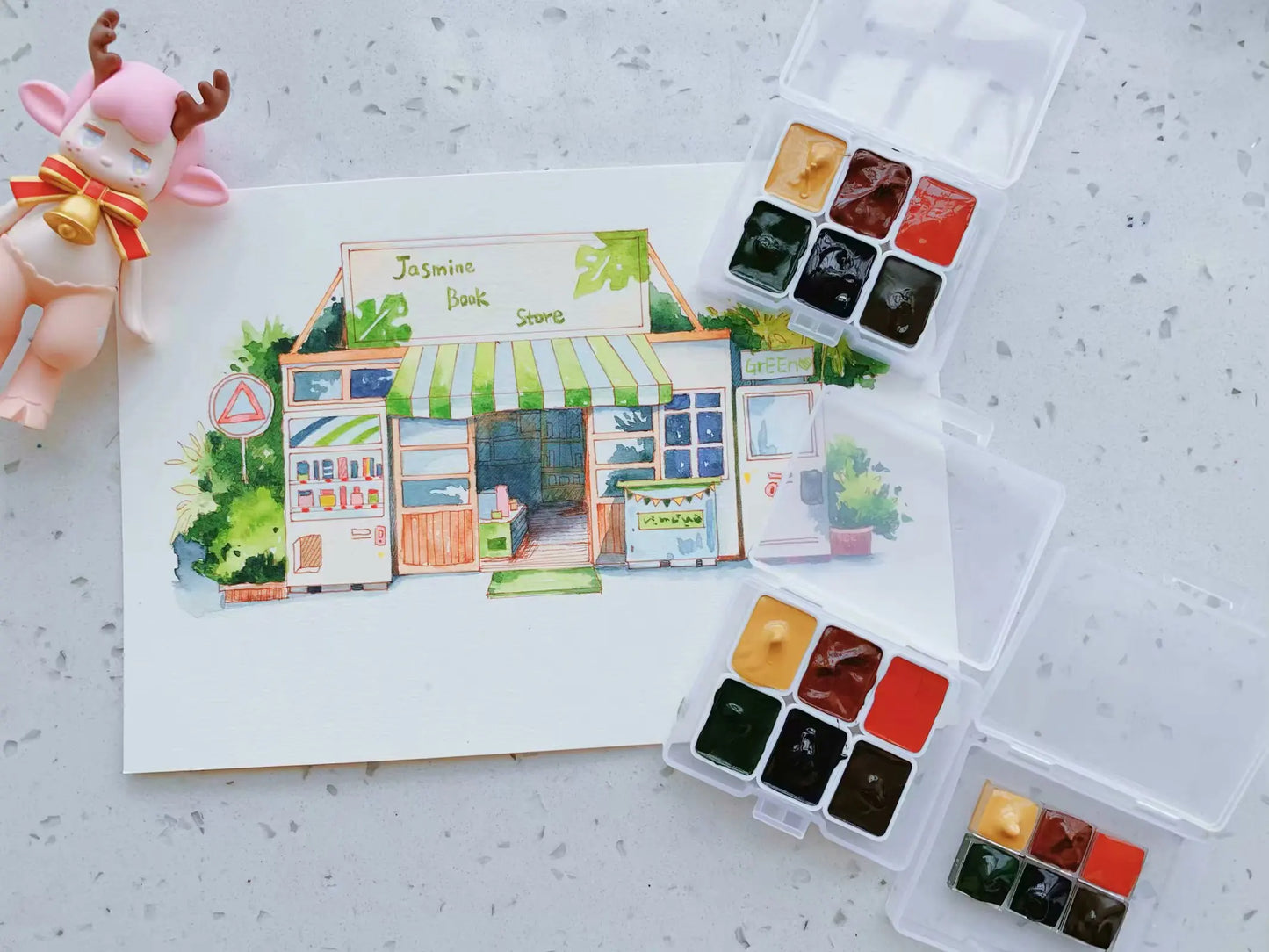 Hign-concerned QOR Watercolor Paints Set Aquarelle Palette