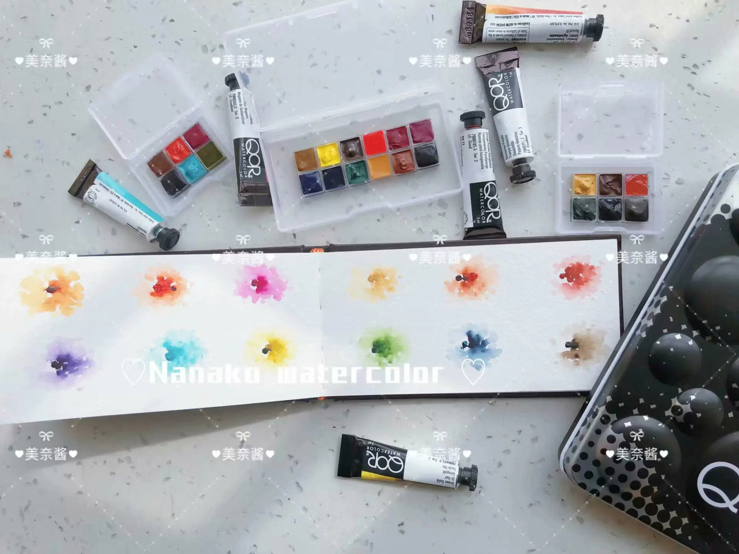 Hign-concerned QOR Watercolor Paints Set Aquarelle Palette