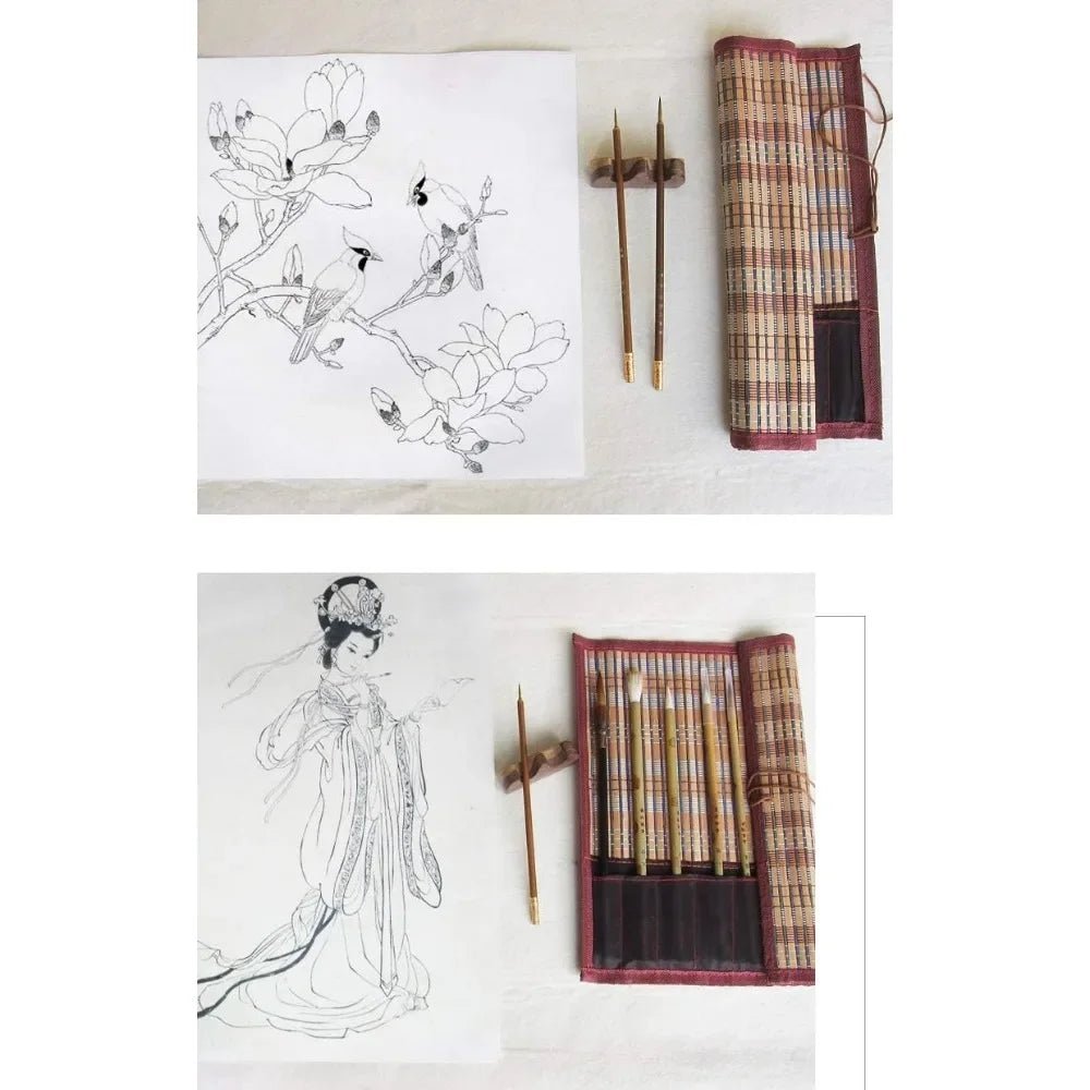 Hair Watercolor Chinese Calligraphy Brush Set For Artists