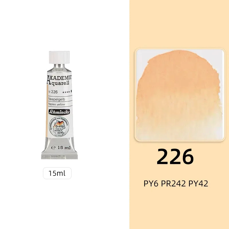 Schmincke KADEMIE Academy Grade Watercolor Paint 15ml Tubes
