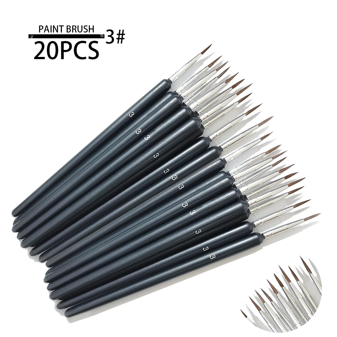 LAPOH Miniature Paint Brushes Set Nylon For Watercolor