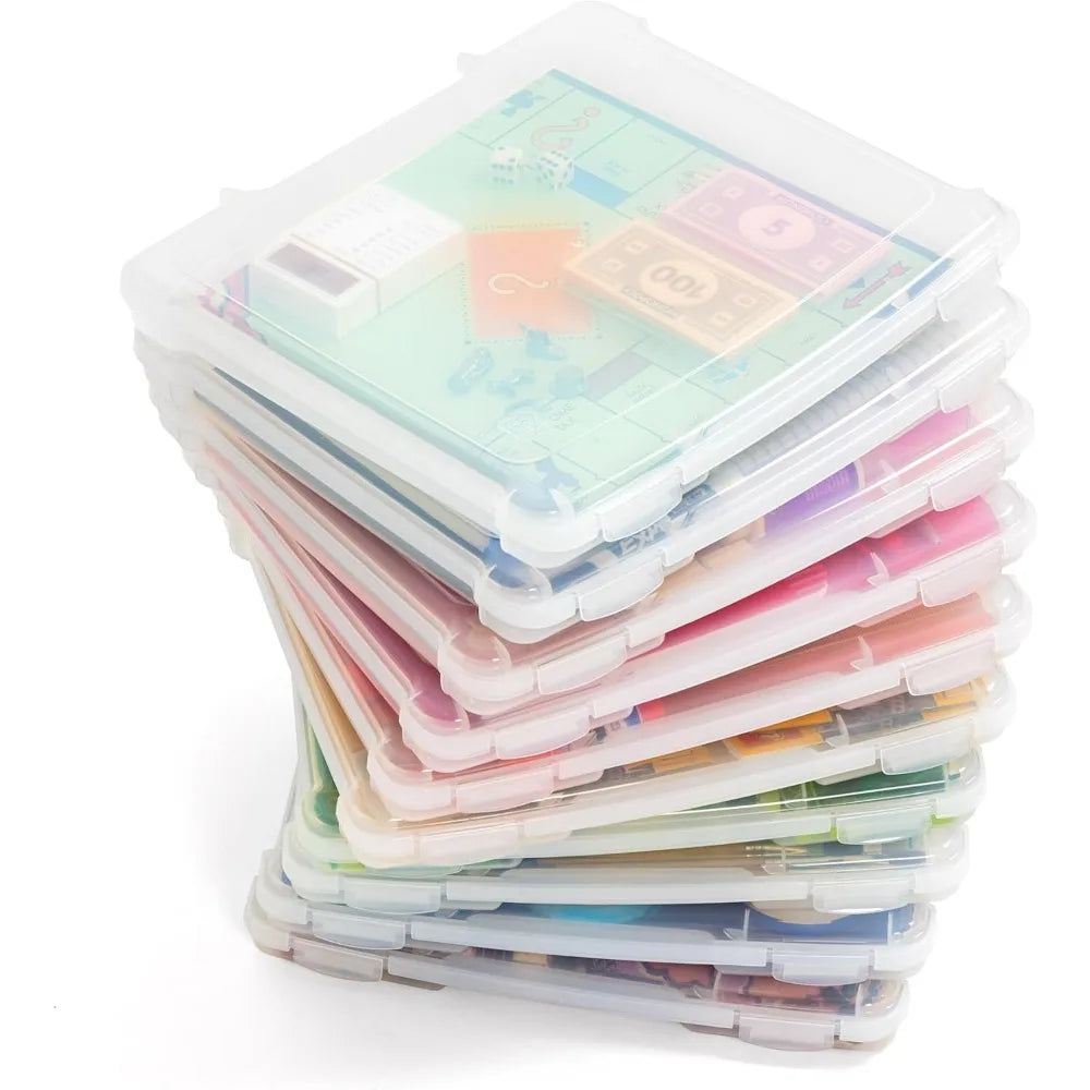 Board Game Storage Organizer Box With Snap Tight Latch