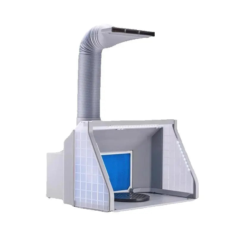 Portable Dual Fan Airbrush Spray Booth With LED Lights