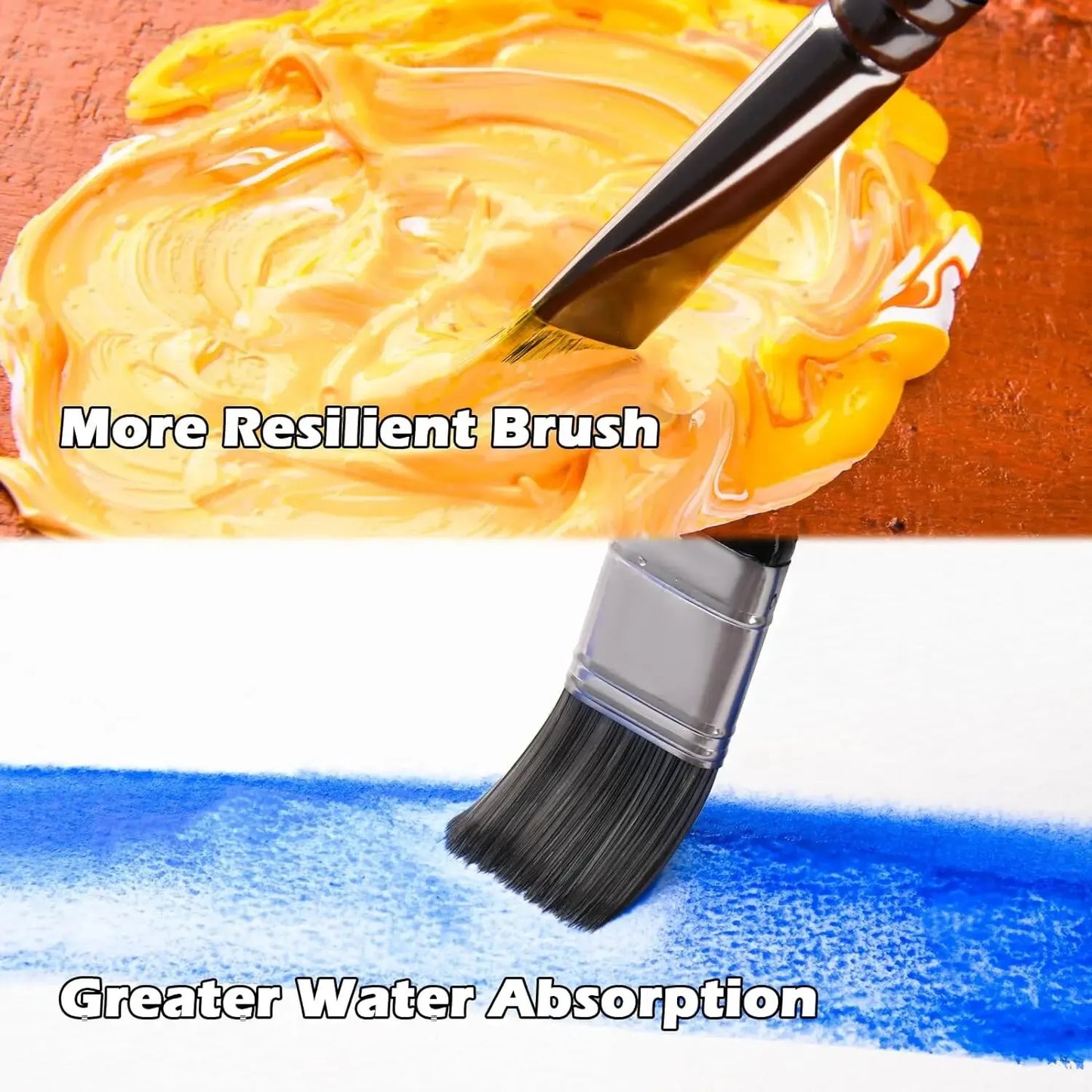 Premium Artist Paint Brush Set For Acrylic Oil Watercolor