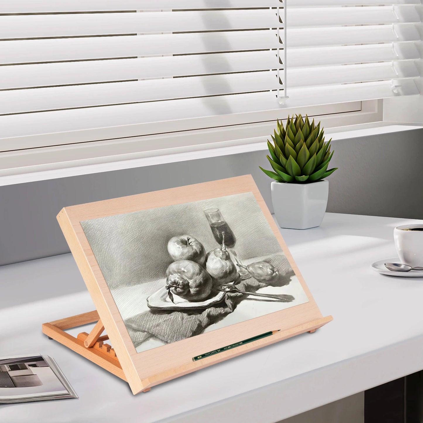 Adjustable Wooden Foldable Art Easel For Studio And Outdoor