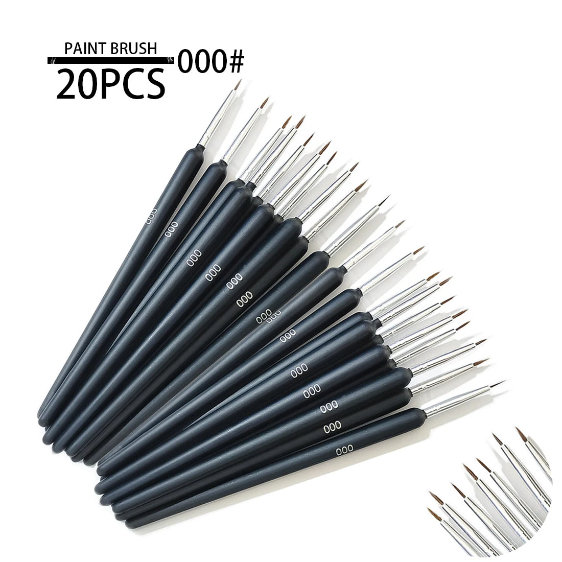 LAPOH Miniature Paint Brushes Set Nylon For Watercolor