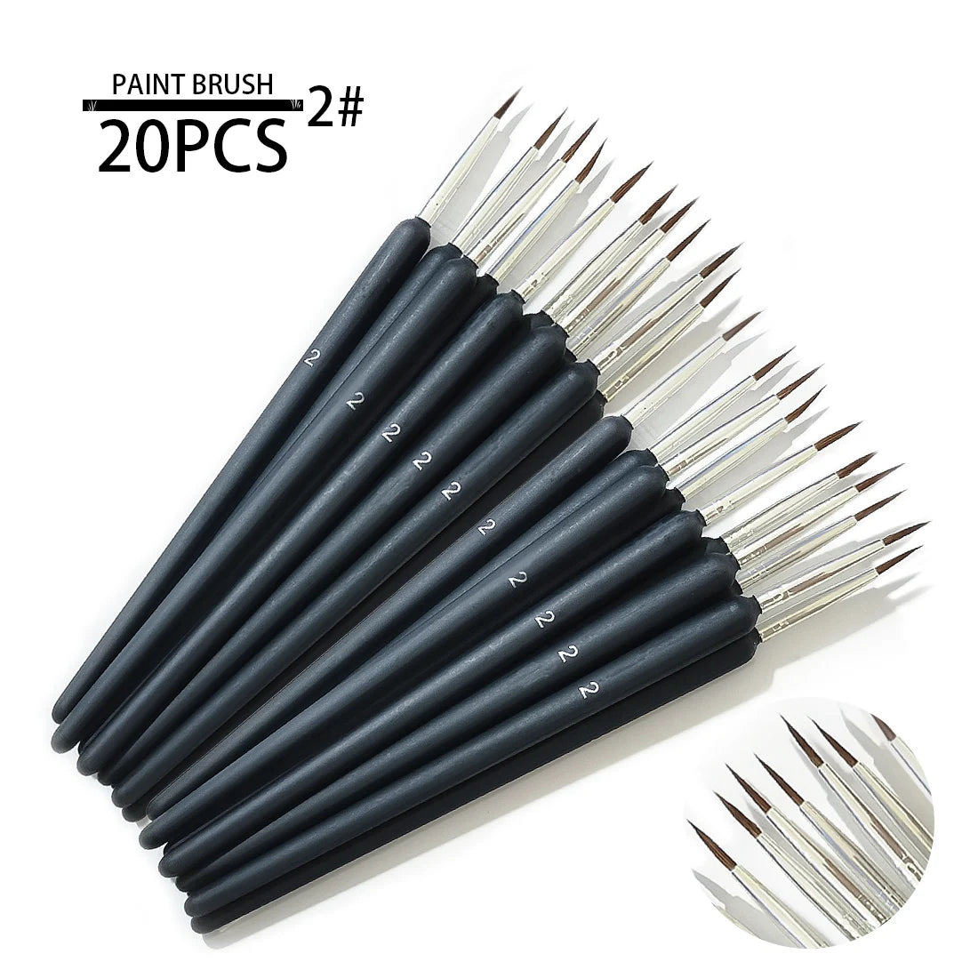LAPOH Miniature Paint Brushes Set Nylon For Watercolor
