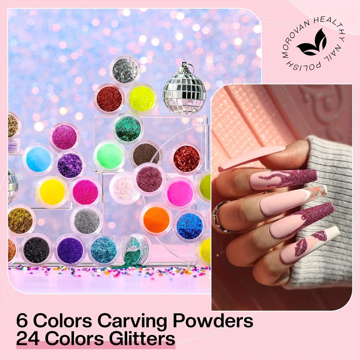 Morovan Beginner Acrylic Nail Kit All In One Home Salon
