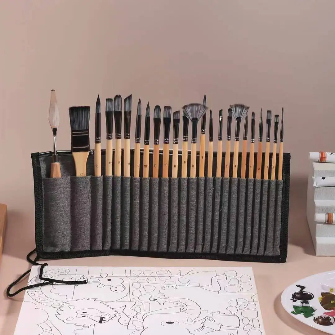 Professional Nylon Hair Artist Brush Set For Watercolor