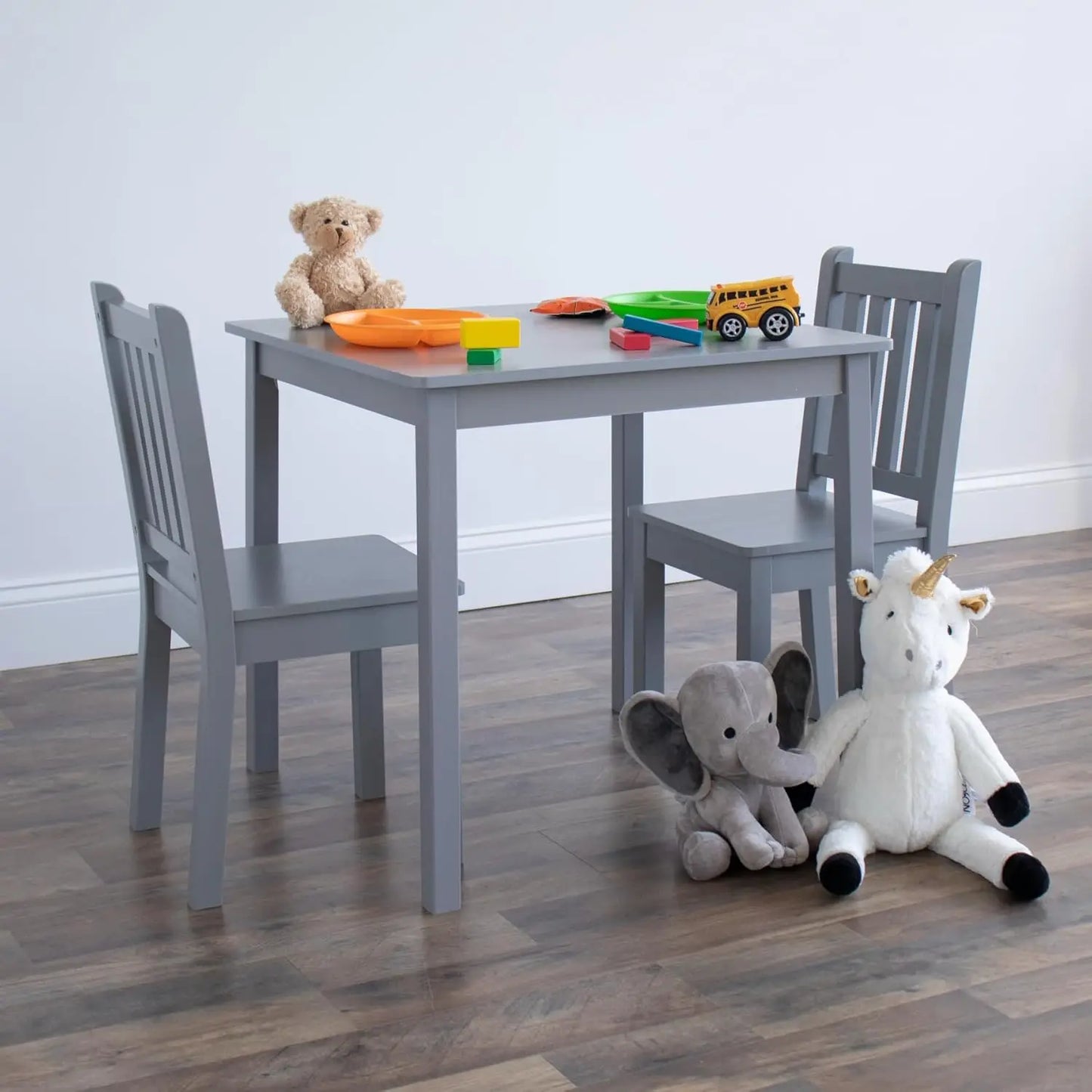 Kids Wooden Table And Chairs Set For Arts And Snacks