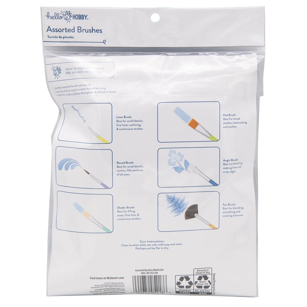 Multipurpose Foam Brush Set For Artists And Crafters