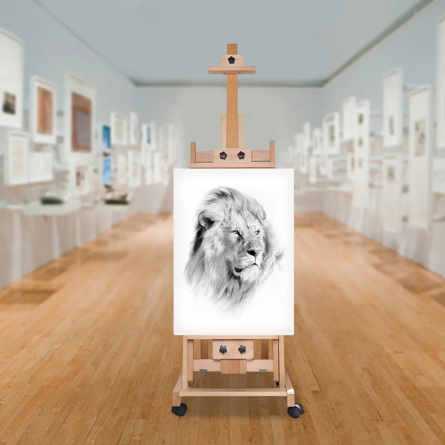 Heavy-Duty Dual-Purpose Wood Sketch Easel for Artists