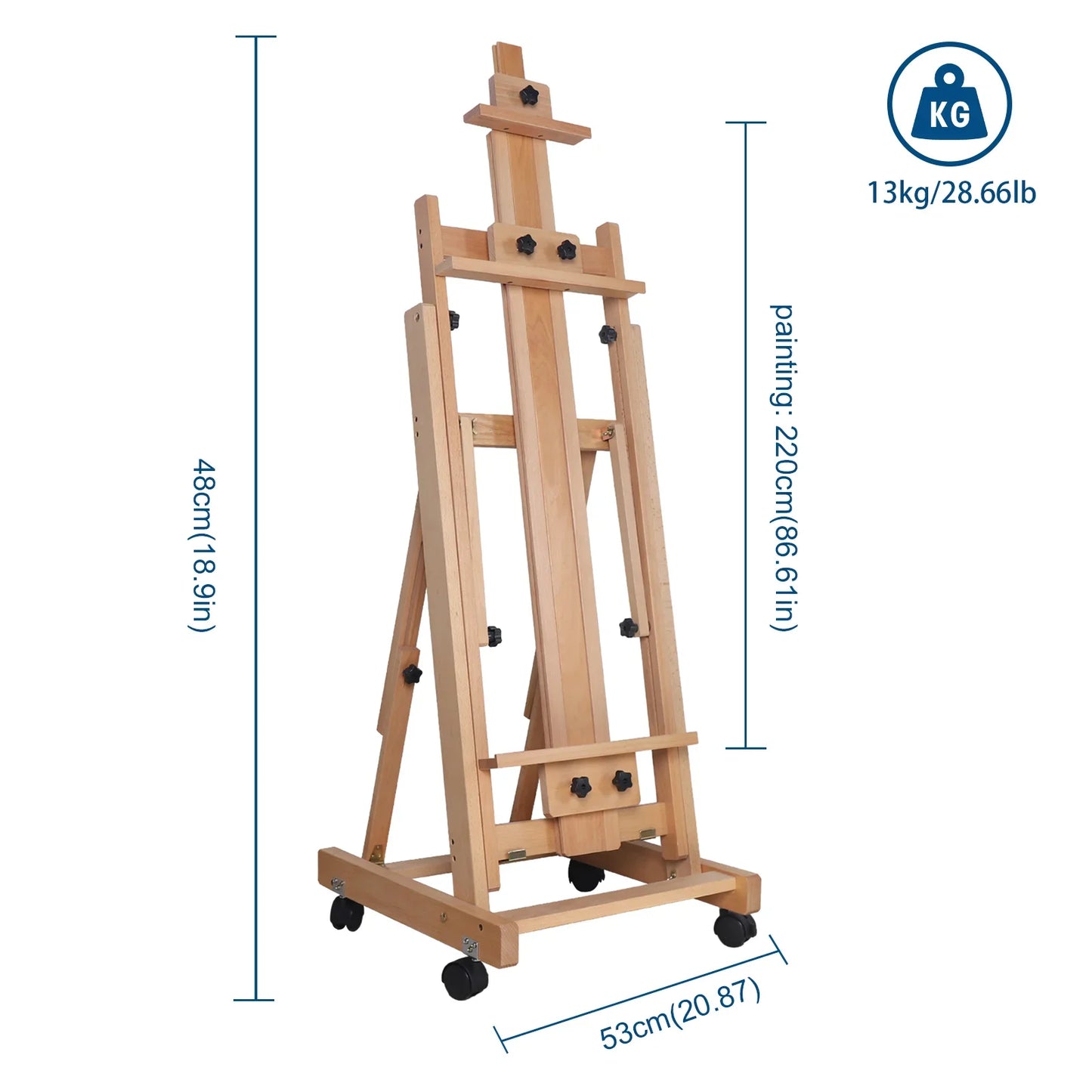 Heavy-Duty Dual-Purpose Wood Sketch Easel for Artists