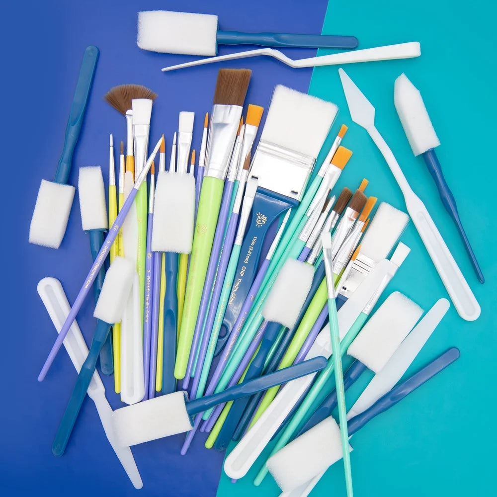 Multipurpose Foam Brush Set For Artists And Crafters