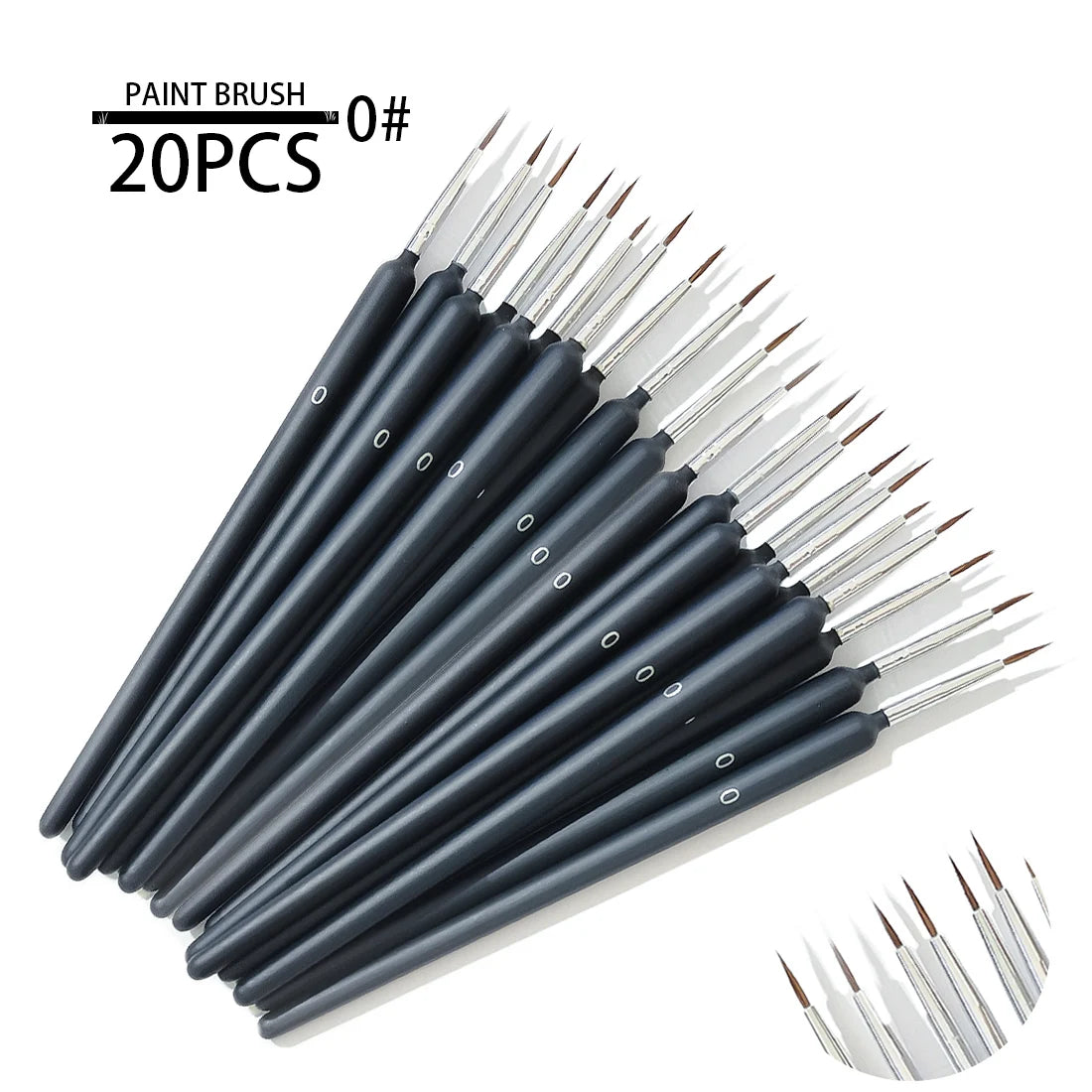LAPOH Miniature Paint Brushes Set Nylon For Watercolor