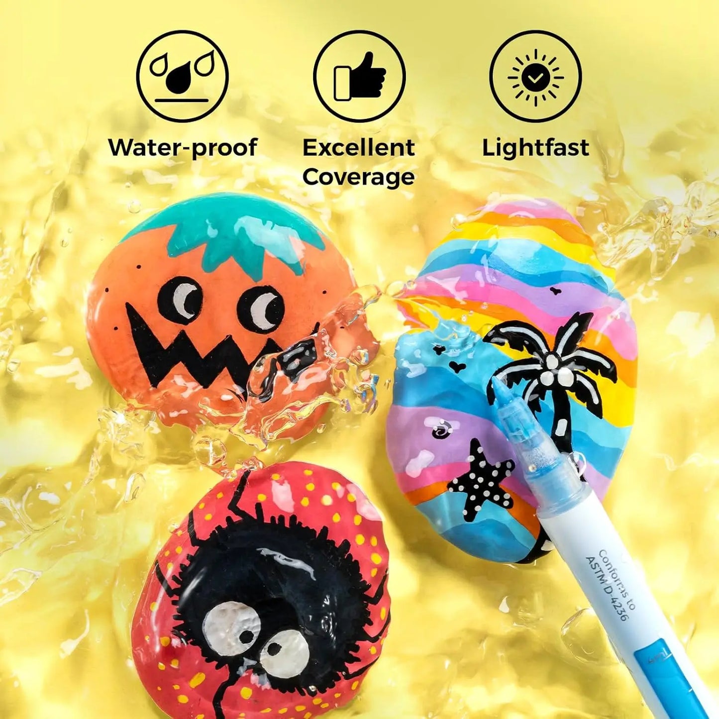 Ohuhu Reversible Tip Acrylic Paint Markers For Crafts