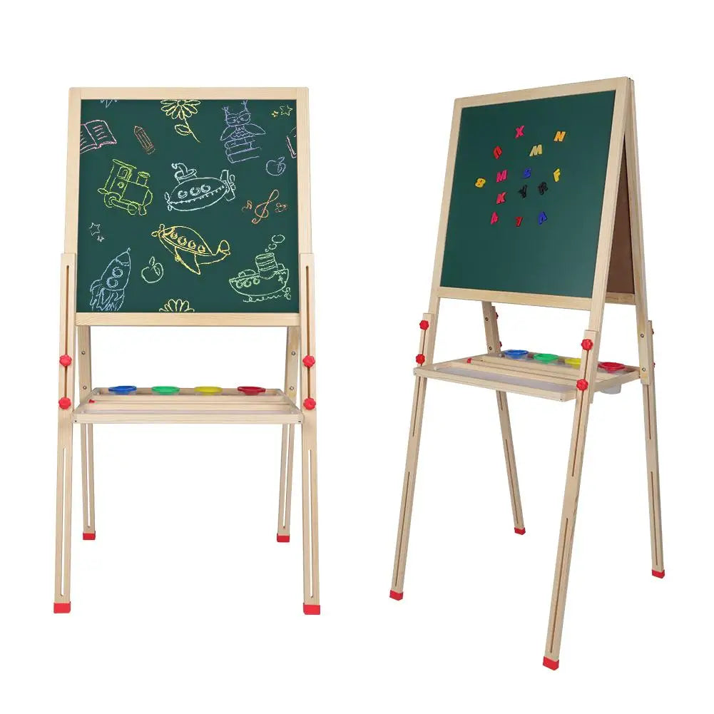 All In One Wooden Kids Art Easel With Magnetic Eraser