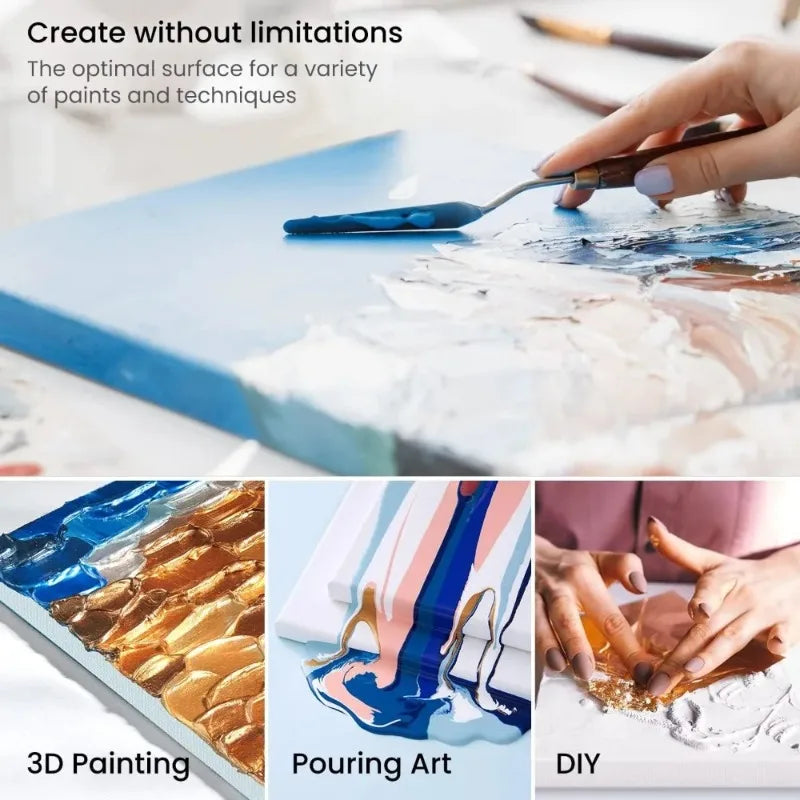 Stretched Cotton Canvas For Acrylic Oil Painting Artists