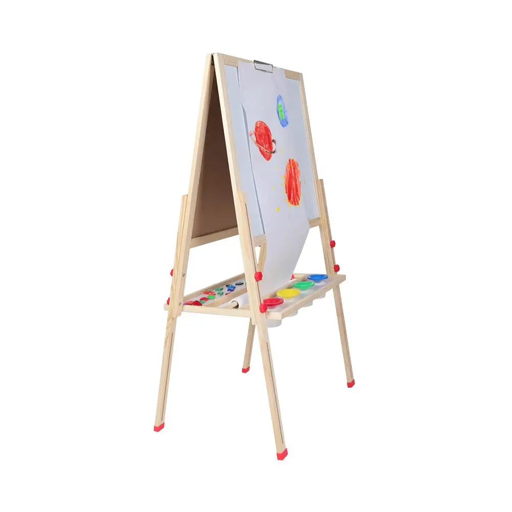 All In One Wooden Kids Art Easel With Magnetic Eraser