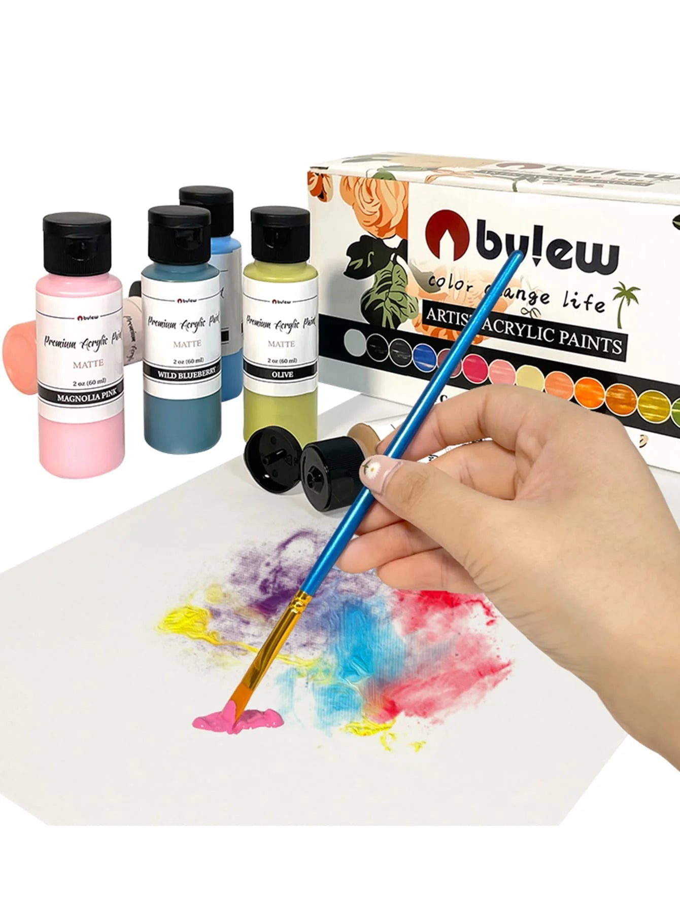 Bview Professional Acrylic Paint Set For Canvas And Crafts