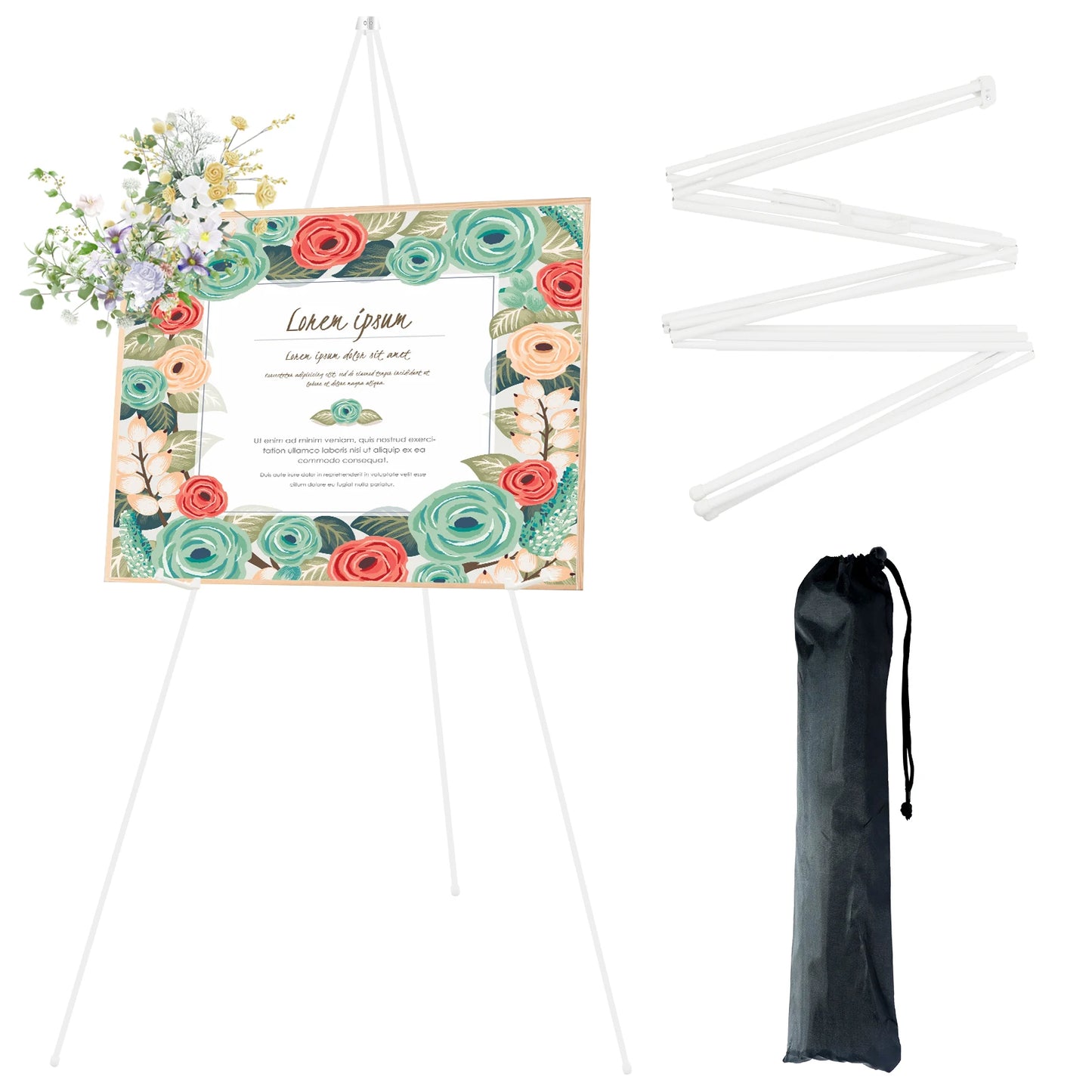 Portable Tripod Display Easel Stand for Artwork and Posters