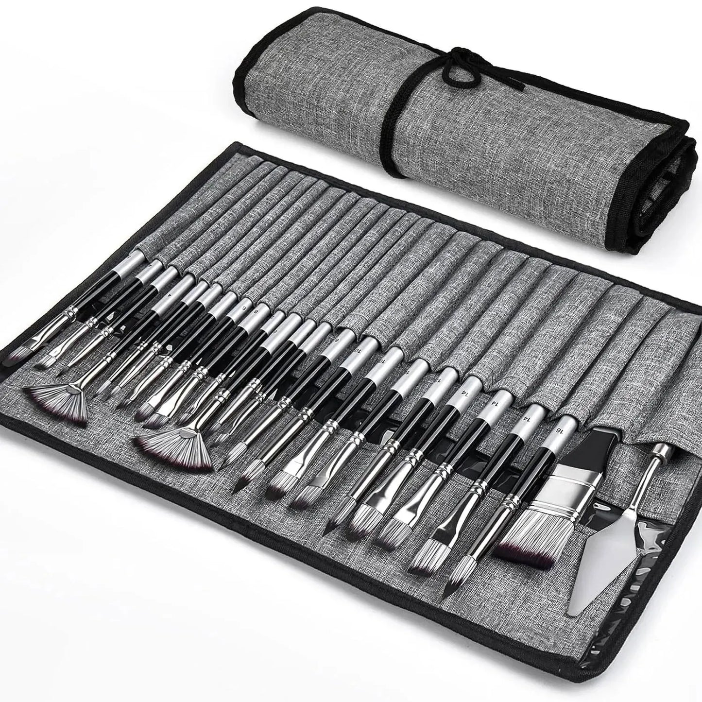 Premium Artist Paint Brush Set For Acrylic Oil Watercolor
