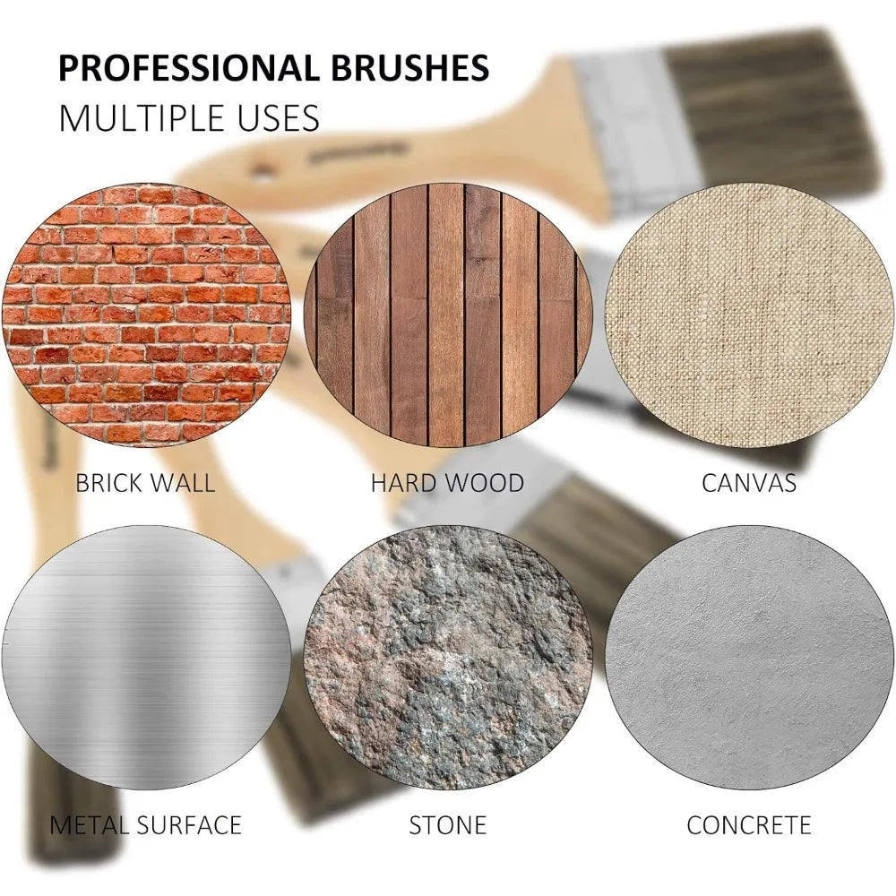 Double Thick Chip Paint Brush For Wood Stain And Masonry