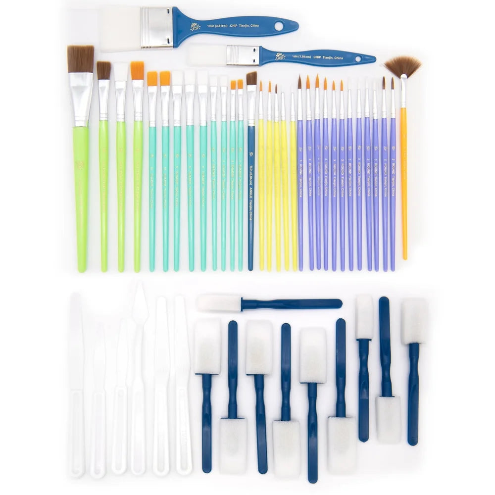 Multipurpose Foam Brush Set For Artists And Crafters