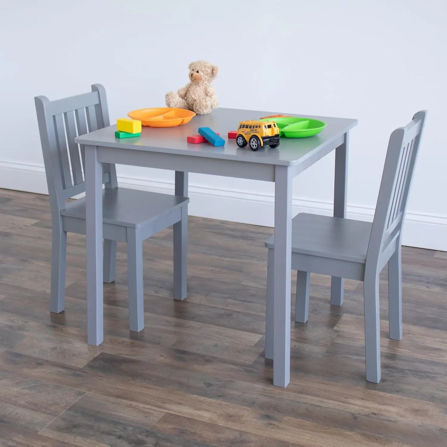 Kids Wooden Table And Chairs Set For Arts And Snacks