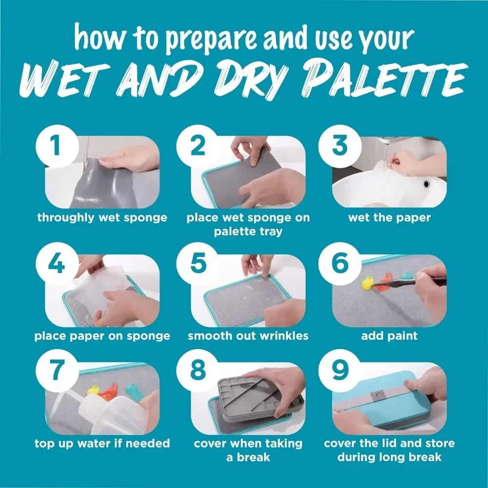 Wet Palette Kit For Miniature Painting With Lid And Sponge