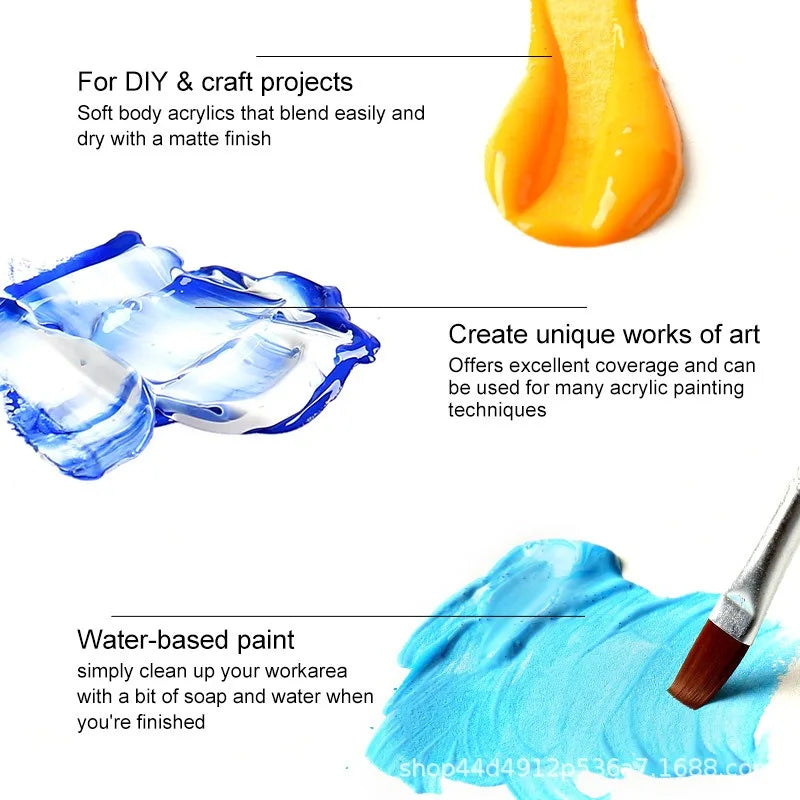 Acrylic Pigment Set For Student And Professional Artworks