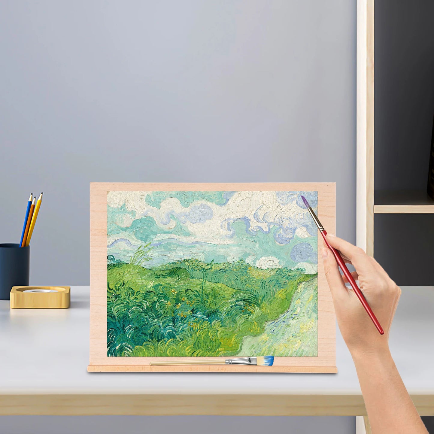 Adjustable Wooden Foldable Art Easel For Studio And Outdoor