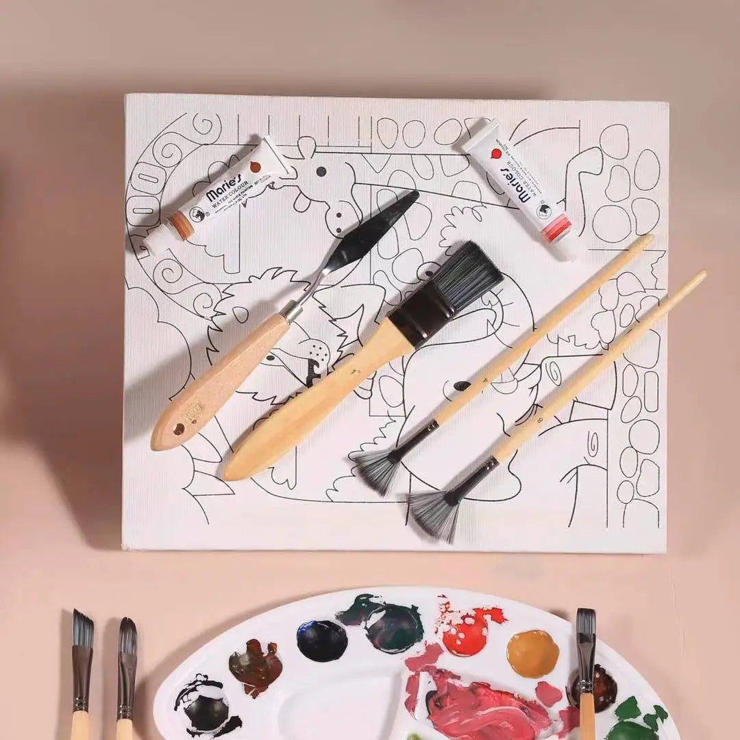 Professional Nylon Hair Artist Brush Set For Watercolor