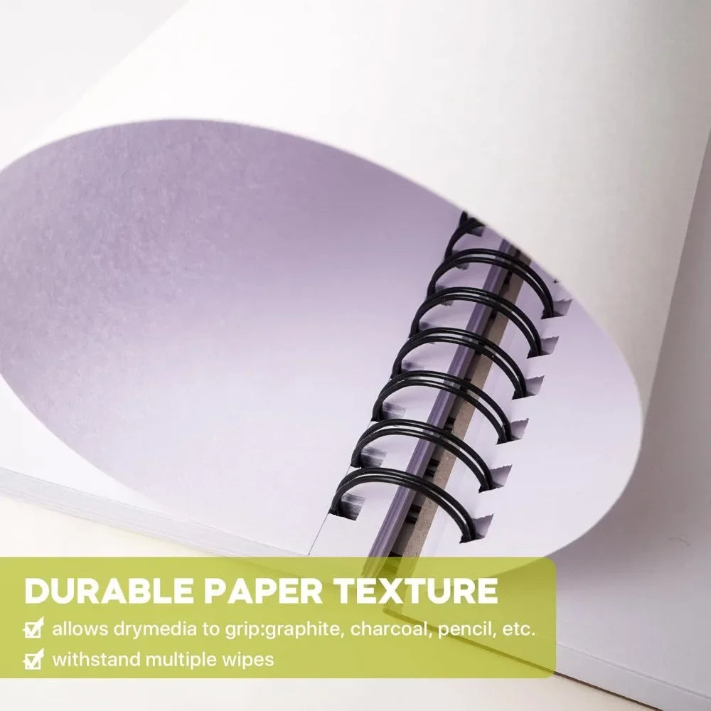 Hign-concerned Spiral Bound Sketchbook 60 Sheets Durable
