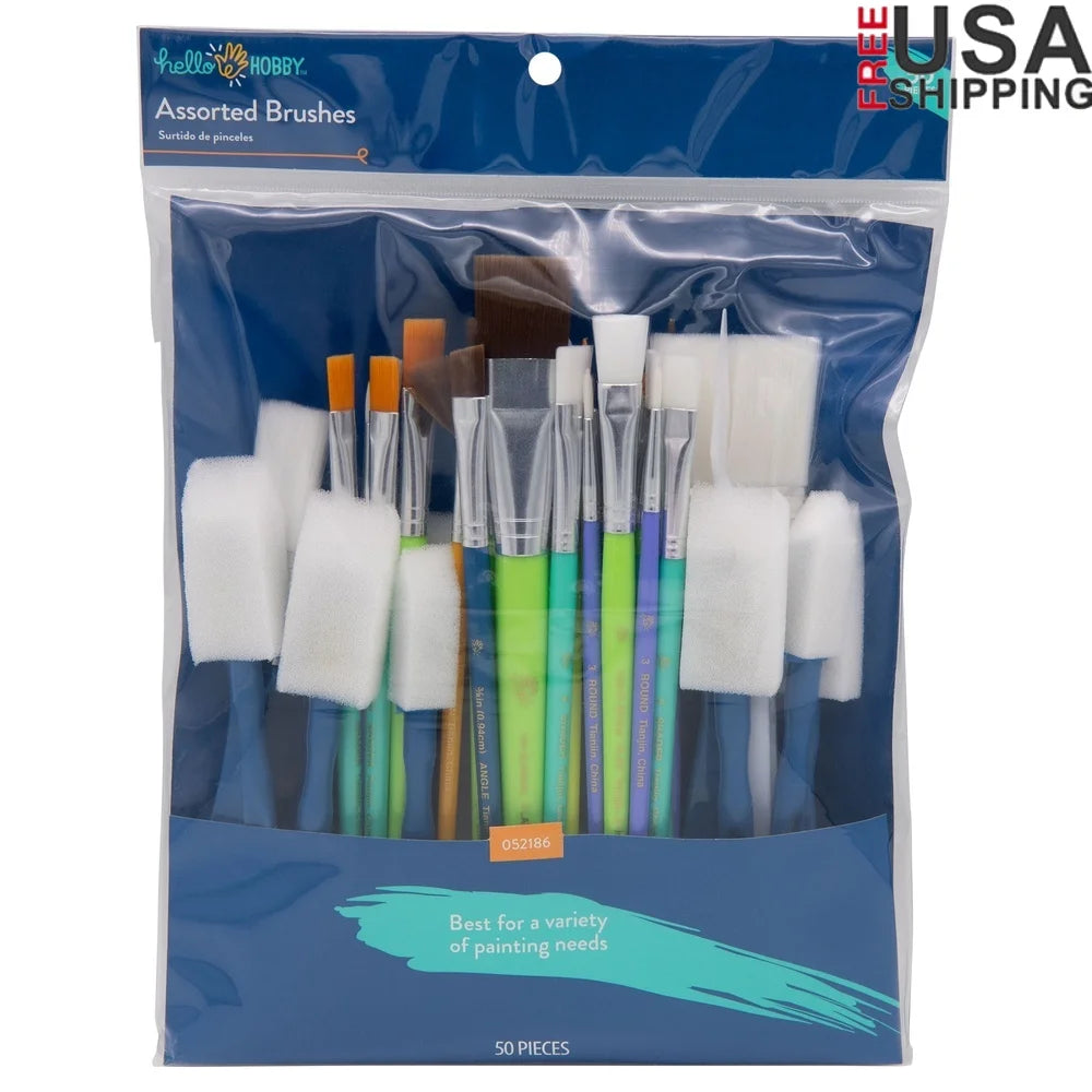 Multipurpose Foam Brush Set For Artists And Crafters