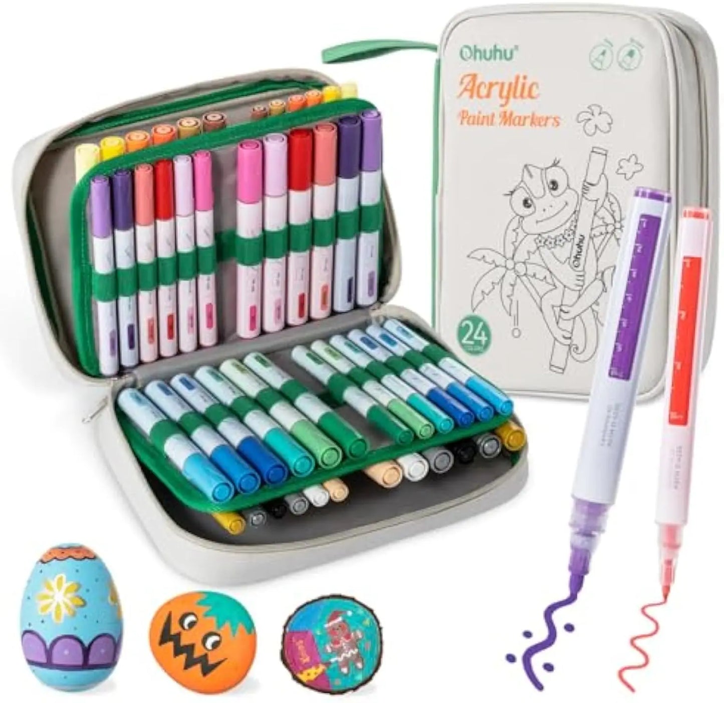 Ohuhu Reversible Tip Acrylic Paint Markers For Crafts