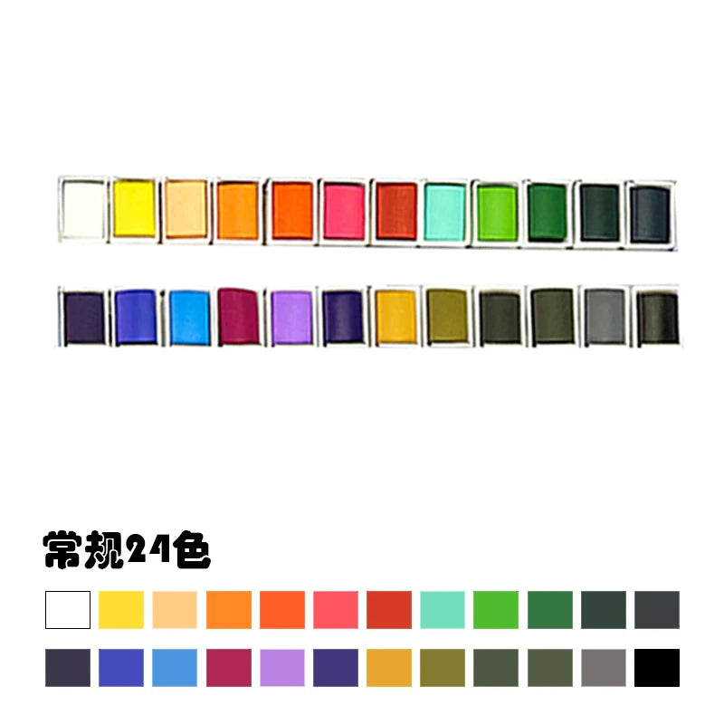 Ginflash Watercolor Paint Set Half Pan With Brush Essentials
