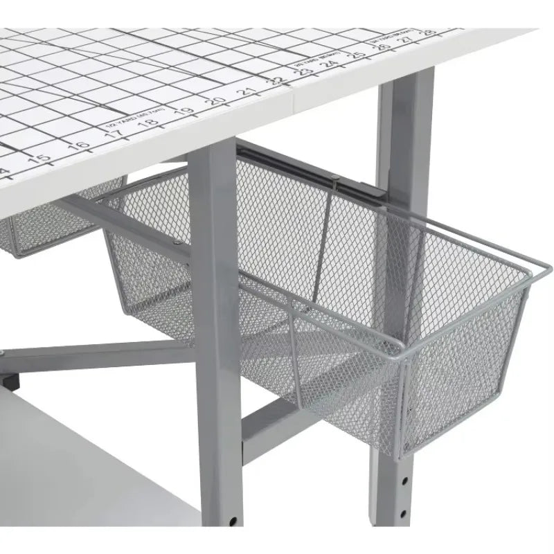 Foldable Hobby Cutting Grid Table With Storage Drawers