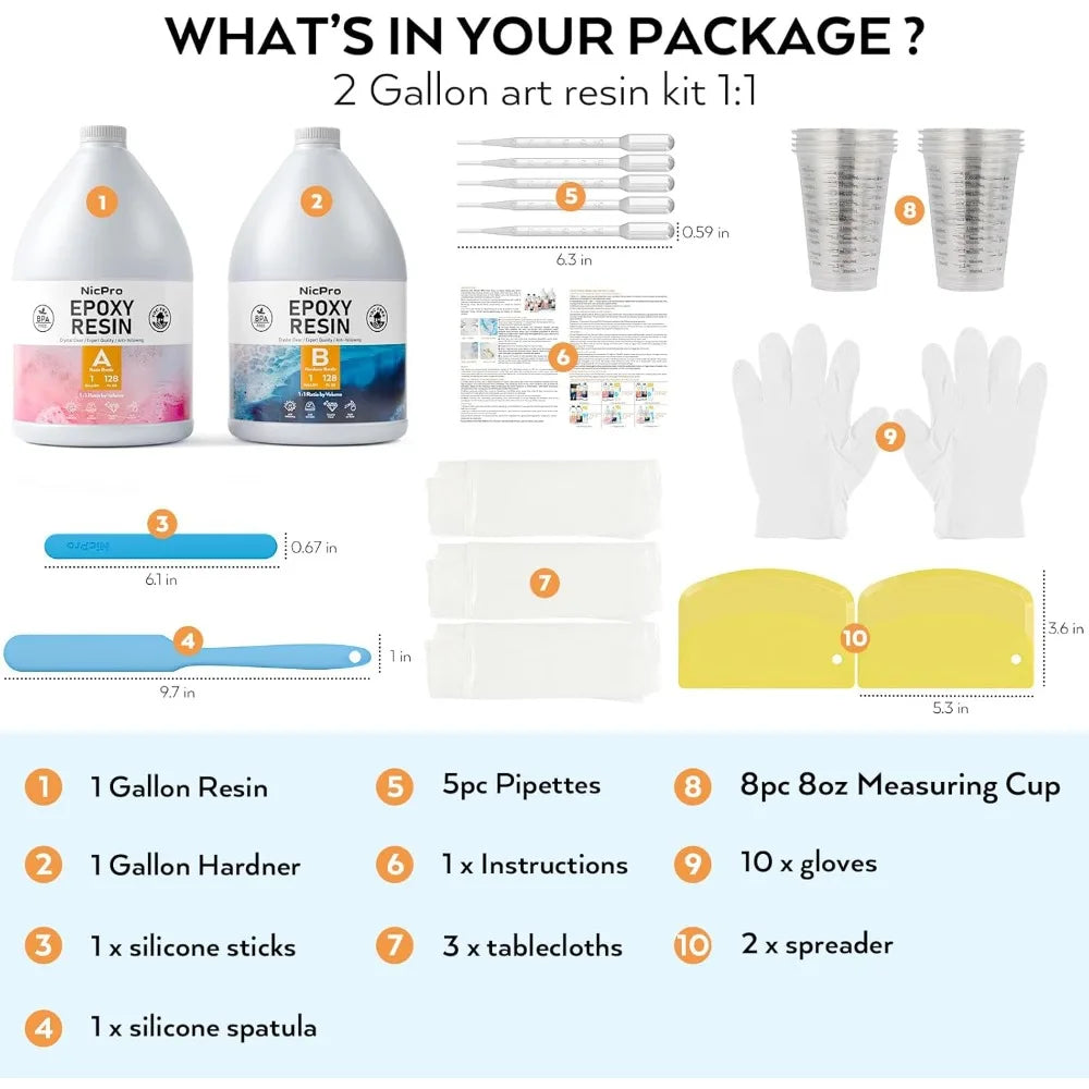 Crystal Clear Epoxy Resin Kit For Art Coating Casting