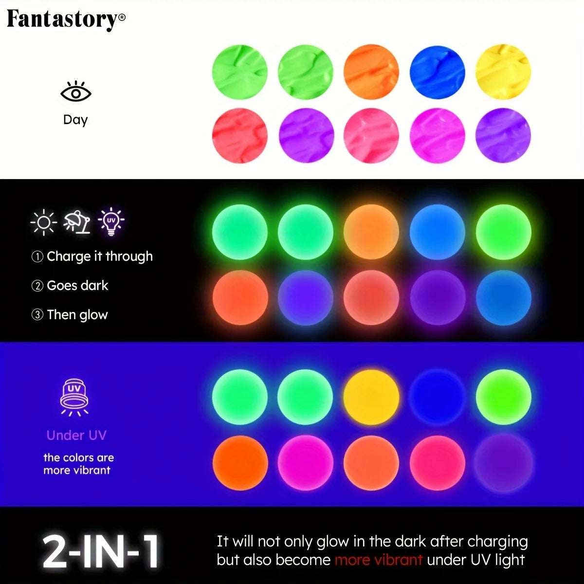 Neon Glow Acrylic Paint Set for Creative Crafts and Art