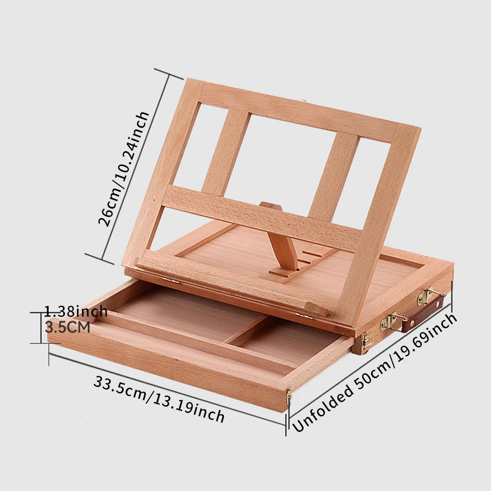 Hign Concerned Solid Beech Artist Storage Box HXC1 Case