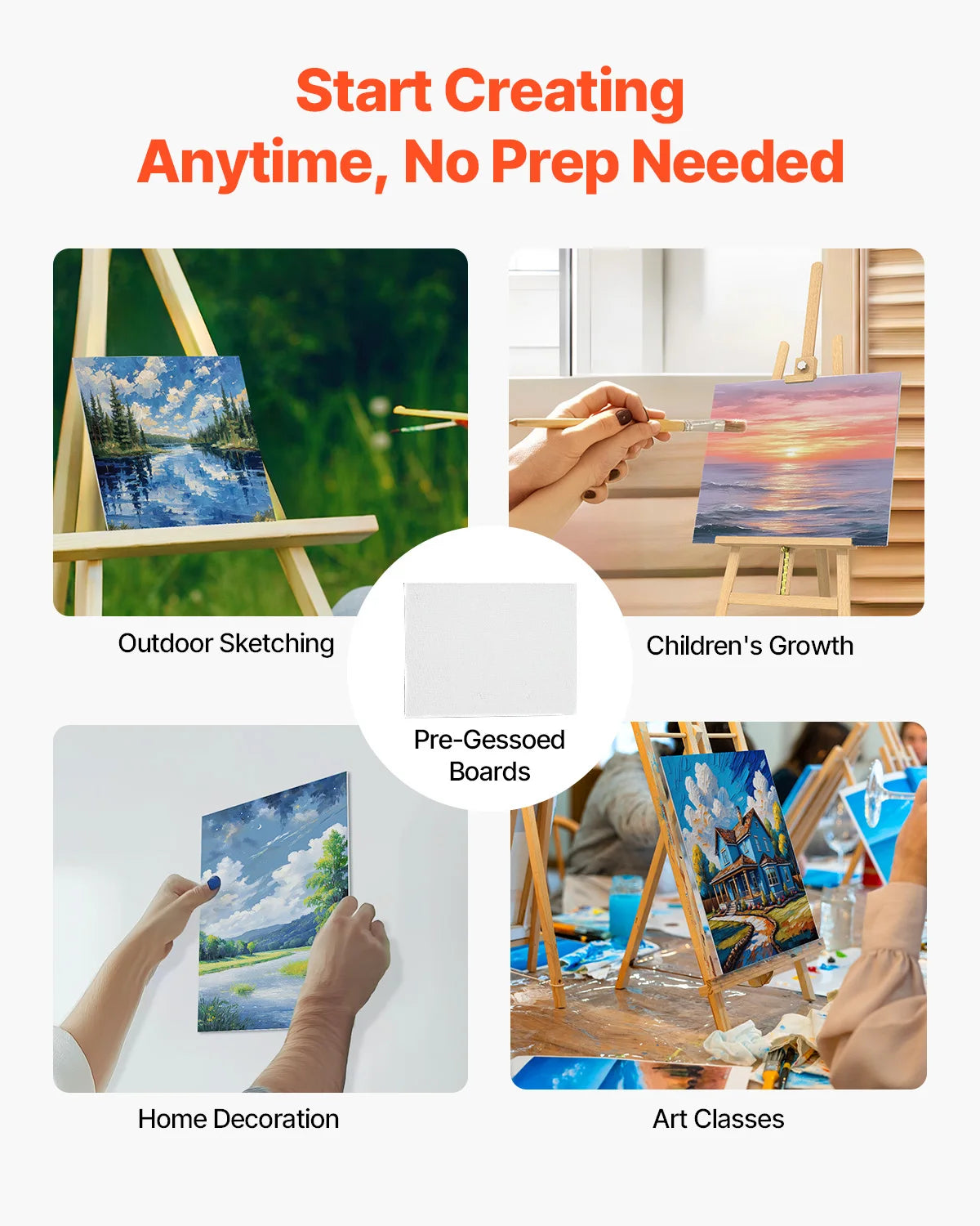 Beginner Canvas Boards For Acrylic Oil Watercolor Painting