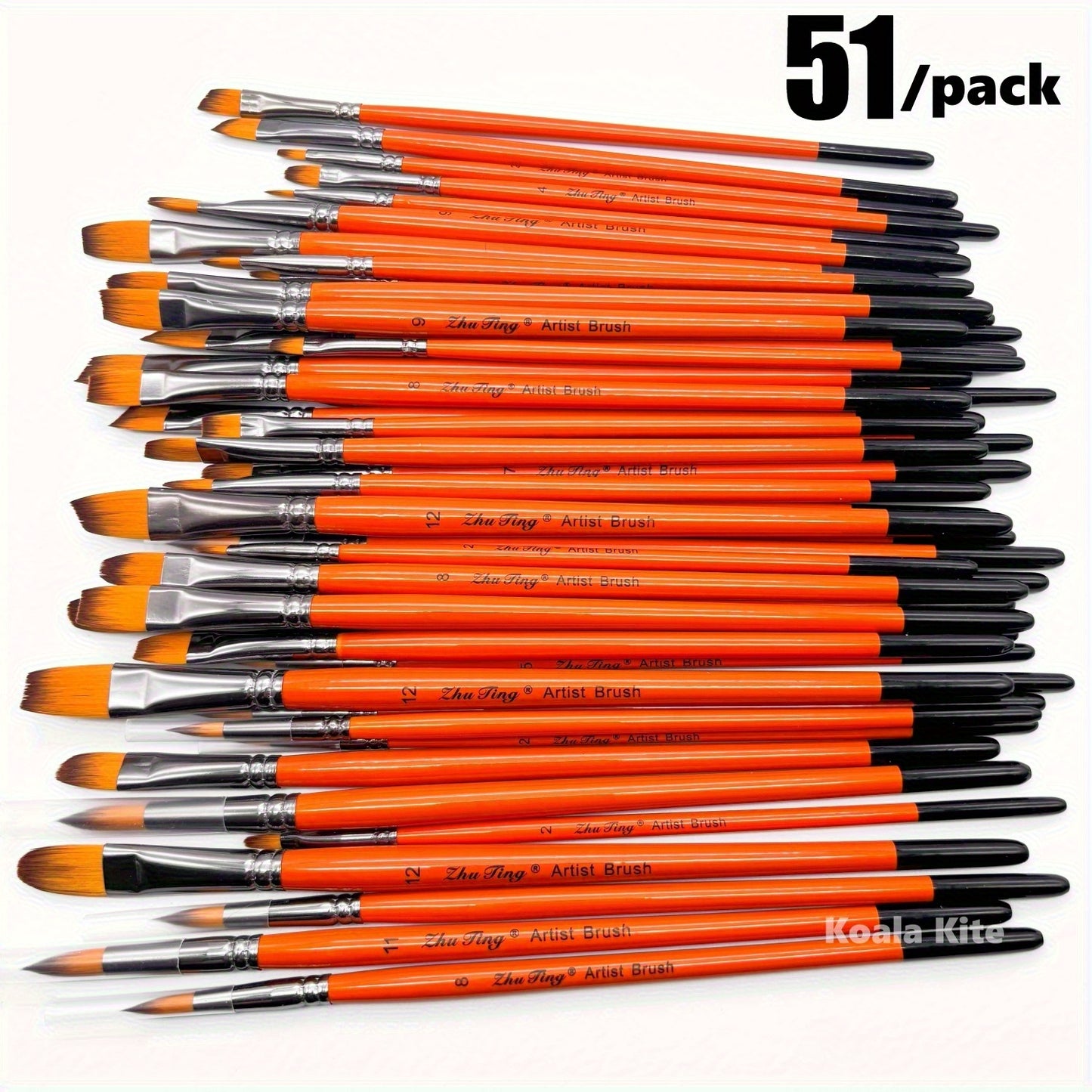 High Quality 51 Piece Paint Brush Set for Artists