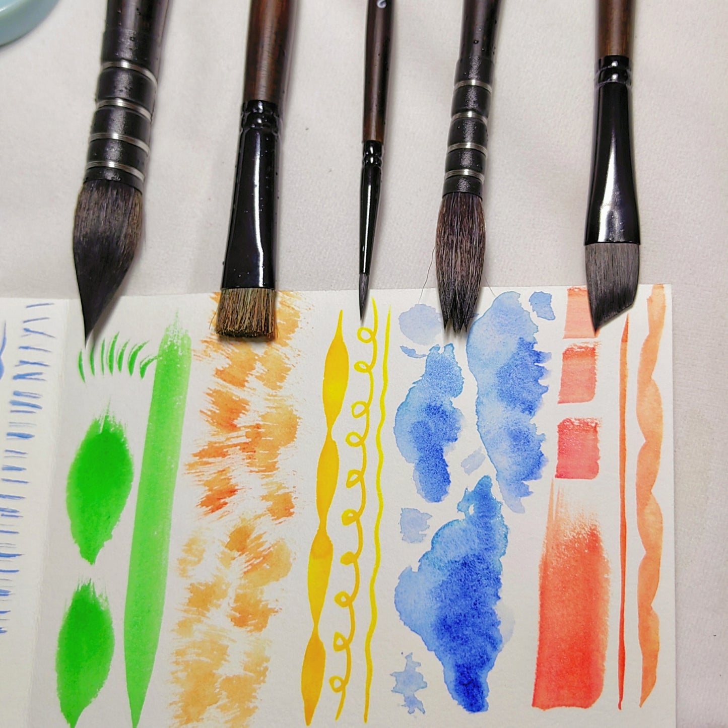 Professional Bamboo Artist Brushes Set for Watercolor and Acrylic