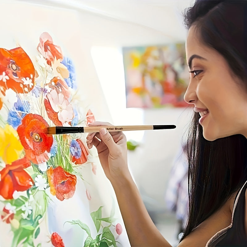 Nylon Brush Art Set for Acrylic Oil and Watercolor Painting