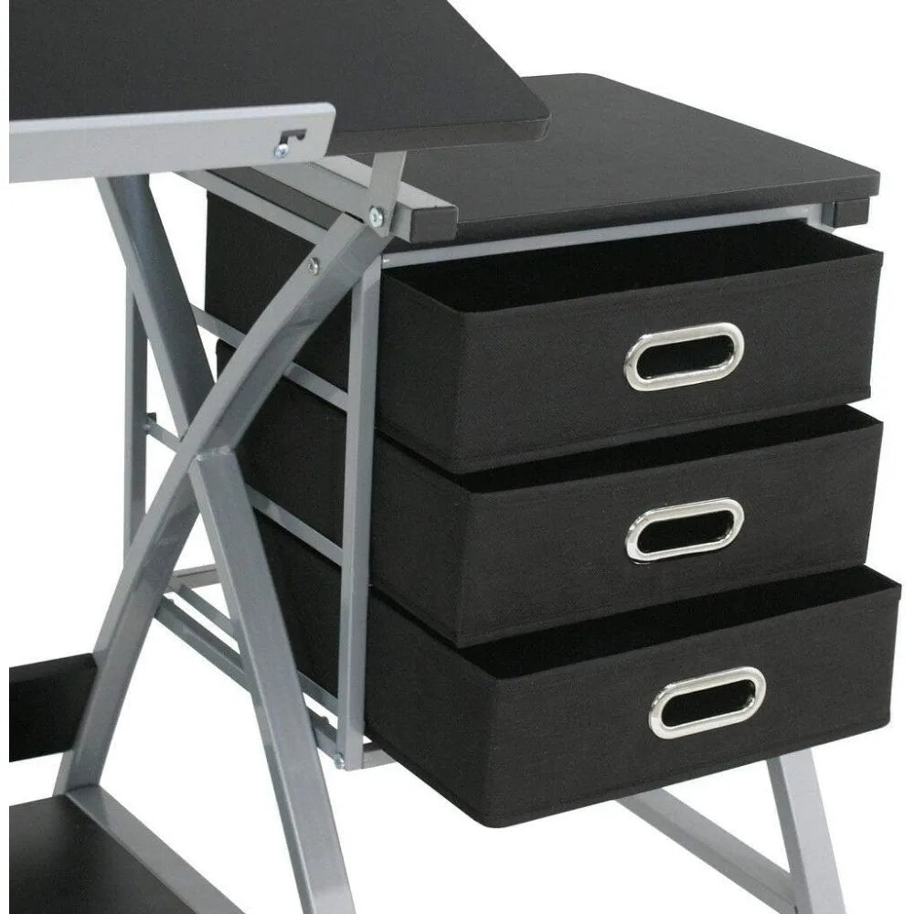 Home Office Drafting Table With MDF Top And Drawers