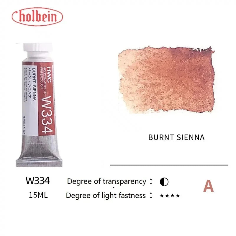 Holbein Transparent Watercolor Paint Artists Tubes Japan