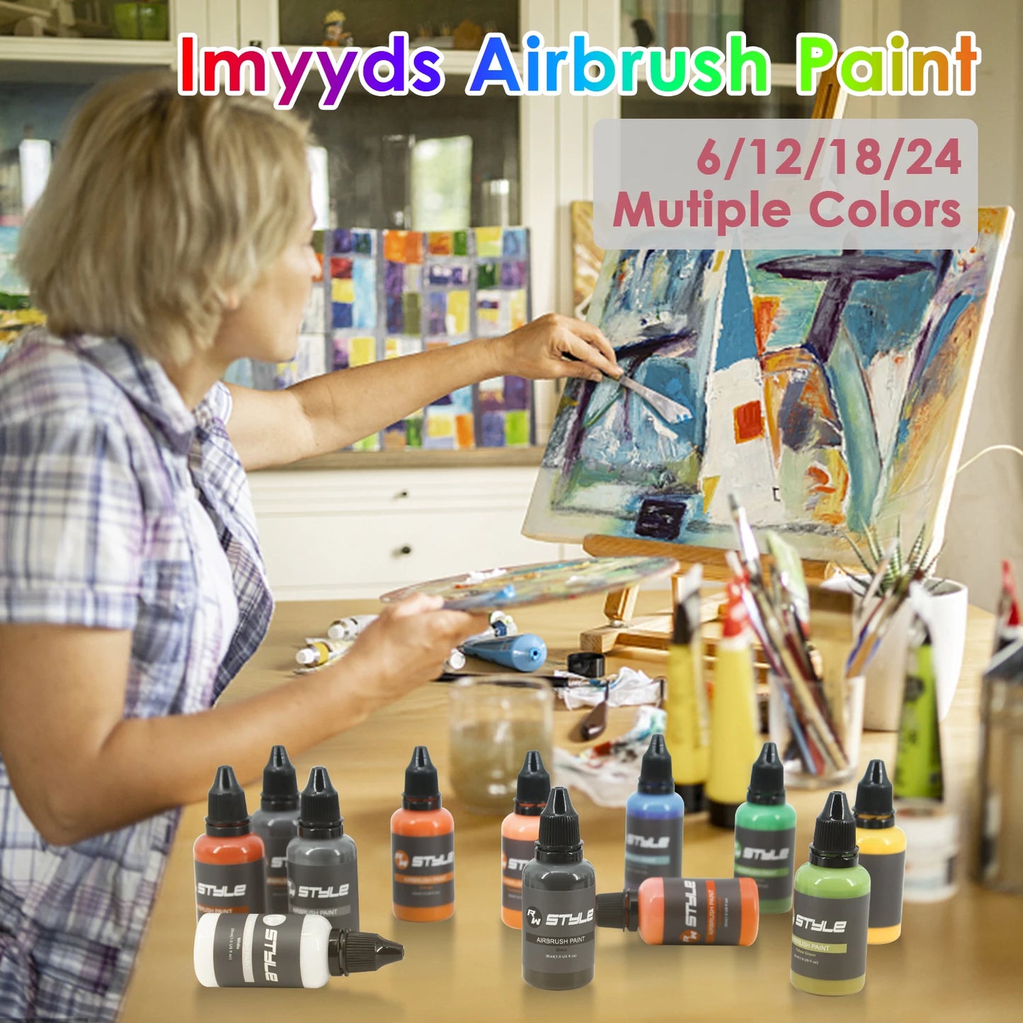 Airbrush Acrylic Paint Set For Artists And Beginners