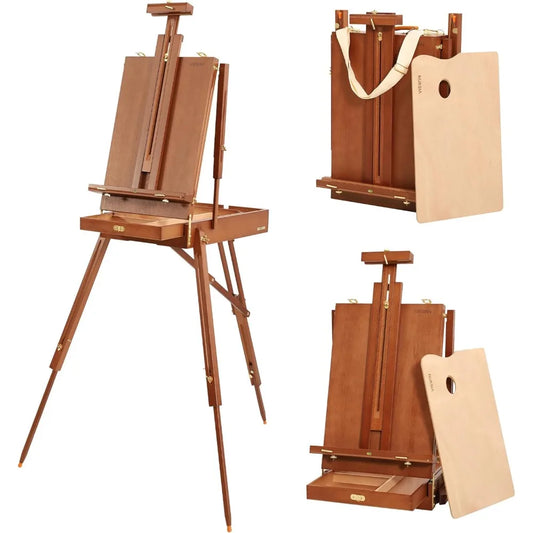 Portable French Easel Travel Stand With Palette Storage